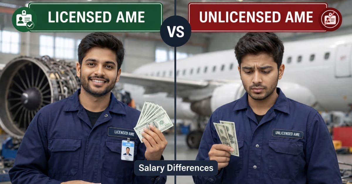 What is the Salary Difference between Licensed and Unlicensed AMEs?